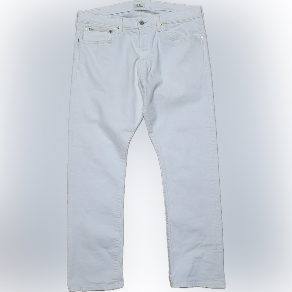 Ralph Lauren White Straight Jeans Classic Style - Picture 2 of 7